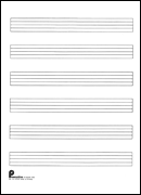 MANUSCRIPT PAD #15 40 SH 6 LG STAVE